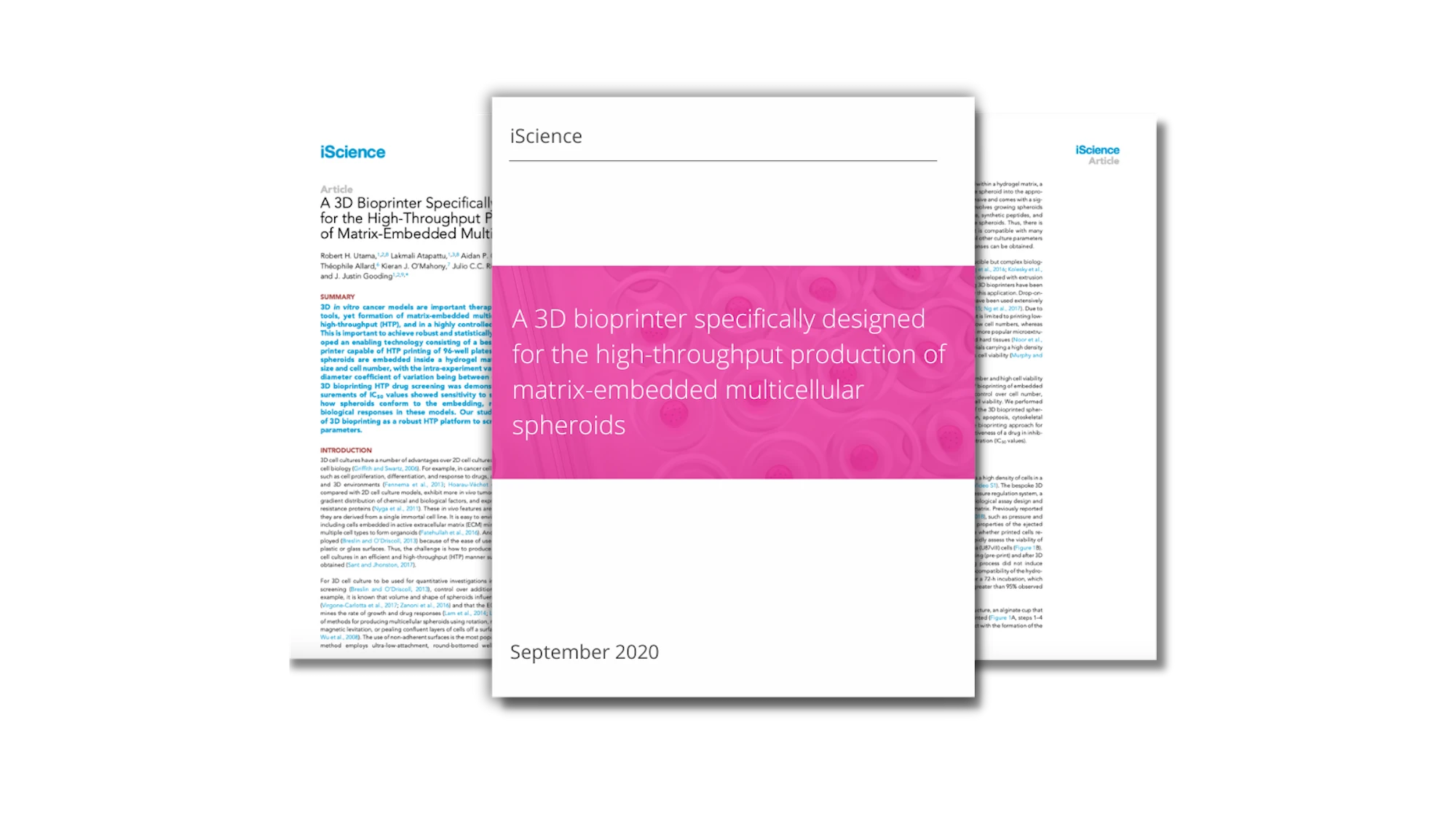 A 3D bioprinter specifically designed for the high-throughput production of matrix-embedded multicellular spheroids