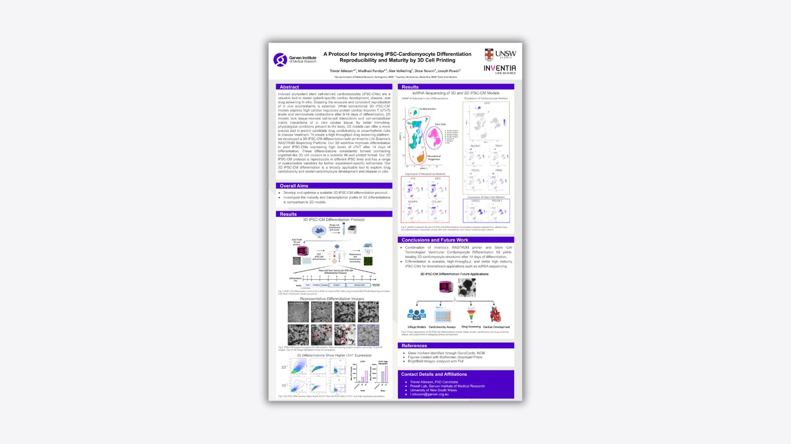 A protocol for improving iPSC-cardiomyocyte differentiation reproducibility and maturity by 3D cell printing