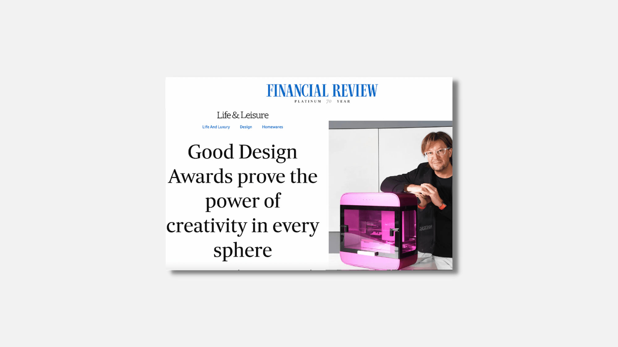 Good Design Awards prove the power of creativity in every sphere | Australian Financial Review