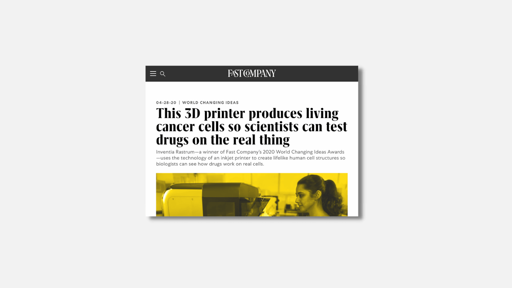 This 3D printer produces living cancer cells so scientists can test drugs on the real thing | Fast Company