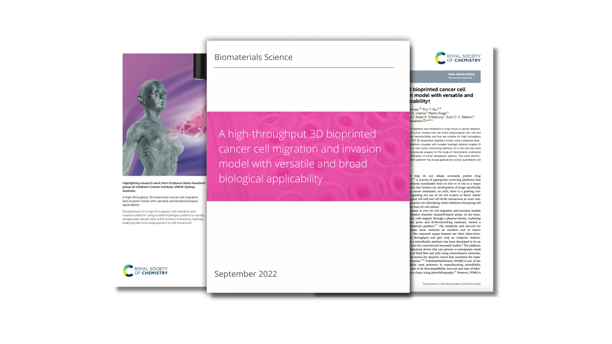 A high-throughput 3D bioprinted cancer cell migration and invasion model with versatile and broad biological applicability