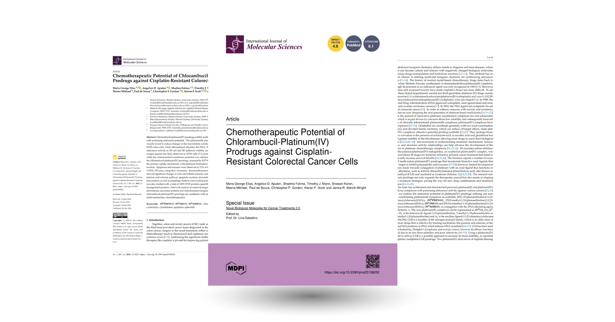 Chemotherapeutic Potential of Chlorambucil-Platinum(IV) Prodrugs against Cisplatin-Resistant Colorectal Cancer Cells