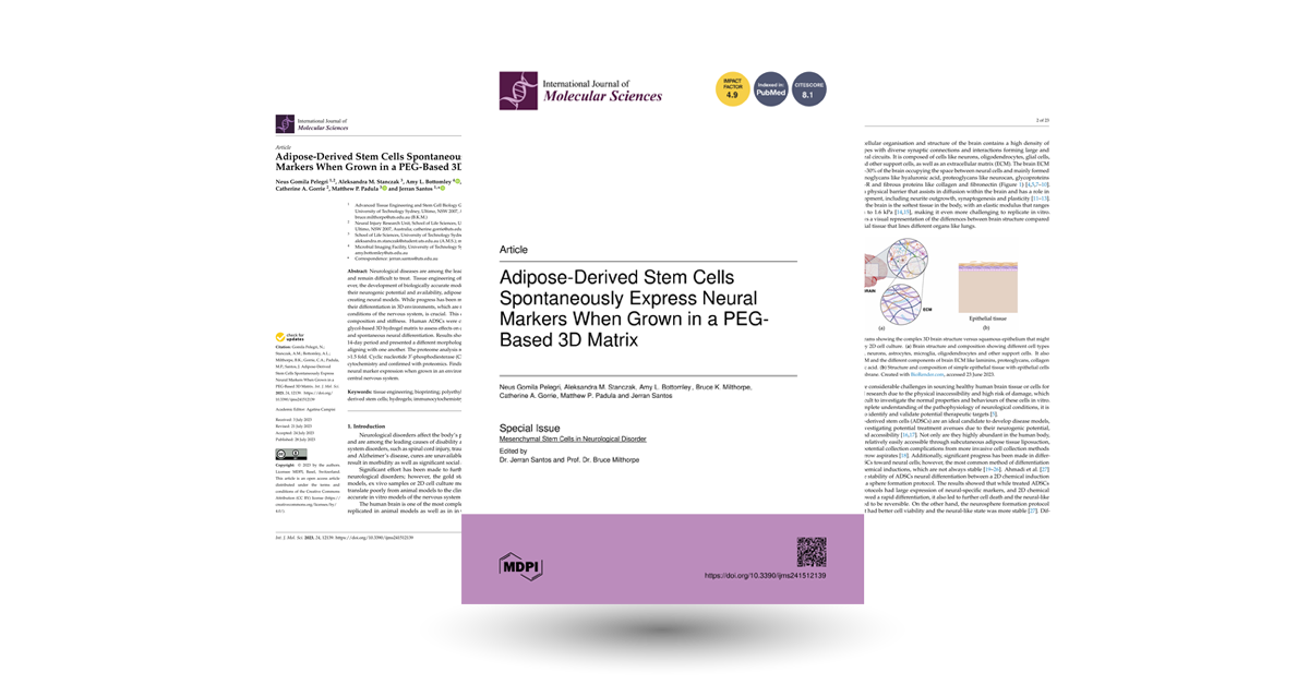 Adipose-Derived Stem Cells Spontaneously Express Neural Markers When Grown in a PEG-Based 3D Matrix